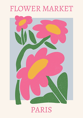 Flower Market Paris Art Print