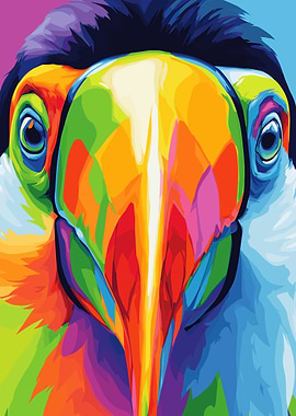 Colorful Toucan Portrait