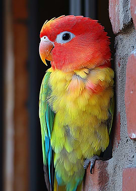 Colorful Lovebird Portrait