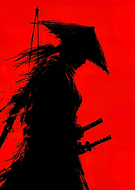 Silhouette of a Samurai Warrior