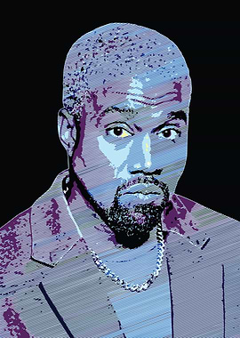 Kanye: West: Portrait Pop Art