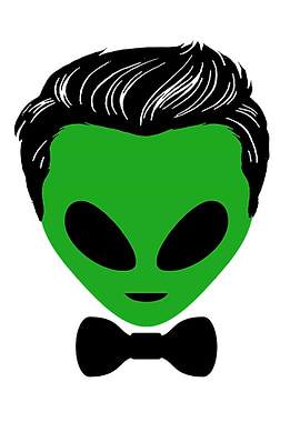 Dapper Alien with Bowtie Illustration