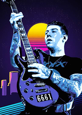 Zaky vengeance Guitar Retro Art