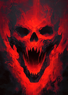 Red Demon Skull