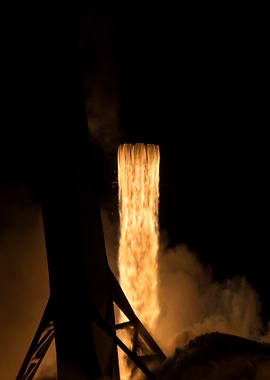 Rocket Launch at Night