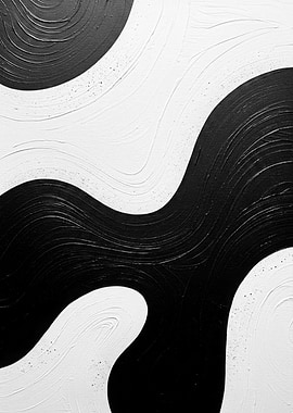 Abstract Black and White Painting