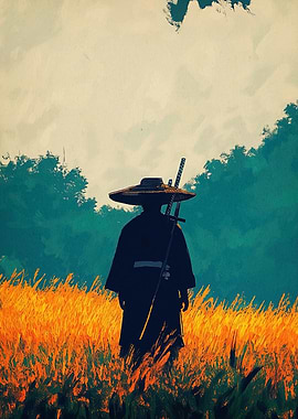 Silhouette Samurai Field