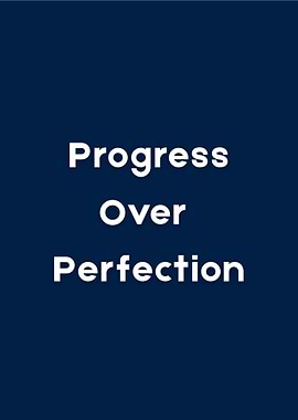 Progress Over Perfection – Modern Motivational Wall Art