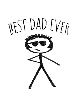 Best Dad Ever Stick Figure