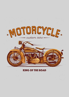 Vintage Motorcycle Illustration