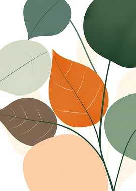 Abstract Leaves Illustration