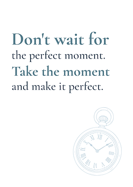 Inspirational Quote with Pocket Watch