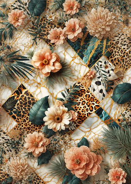 Floral and Animal Print Patchwork
