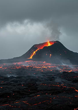 Volcanic Eruption Landscape