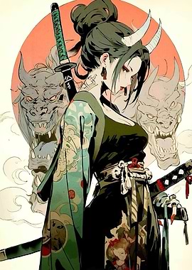 Girl Katana Demons