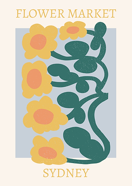 Flower Market Sydney Art Print