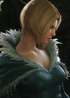 Benedikta Harman in Feathered Attire