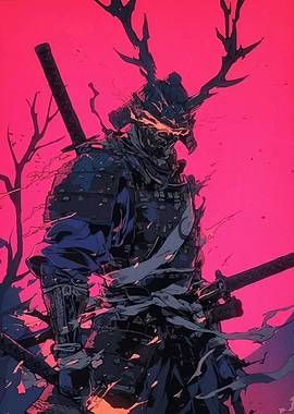 Samurai Warrior Antlers