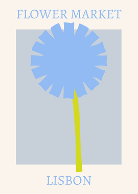 Flower Market Lisbon Minimalist Art