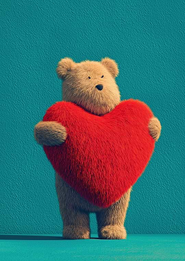 Teddy Bear with Red Heart