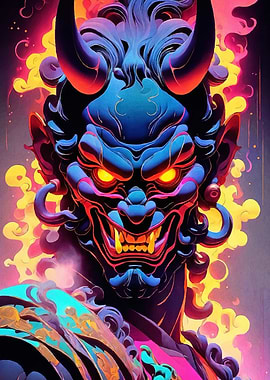 Colorful Oni Mask