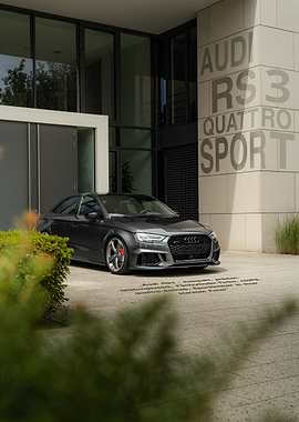 Gray Audi RS3 Quattro Sport
