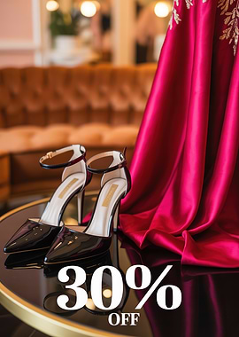Elegant Black Heels 30% Off Sale