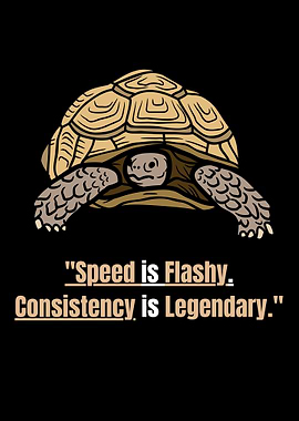 Turtle with Inspirational Quote