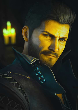 Stern Man in Dark Attire