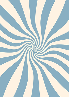 Swirling Blue and Cream Pattern