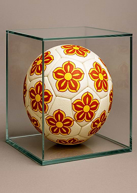 Catalina Floral Soccer Ball in Glass Case