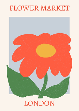 Flower Market London Art Print