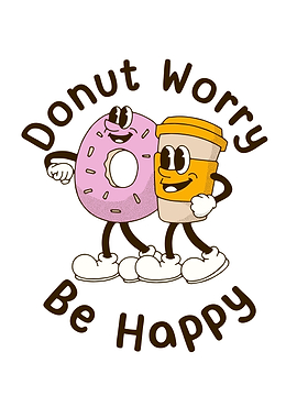 Donut Worry Be Happy Cartoon