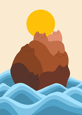 Cats Rock in the Sea