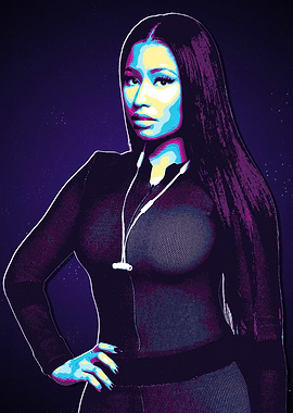 Nicki Minaj Retro Pop Art Portrait