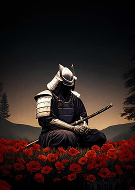 Samurai Poppy Field Japanese