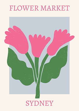 Flower Market Sydney Minimalist Art