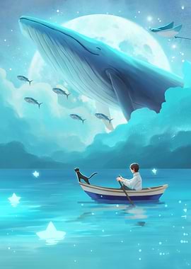 Dreamy Blue Whale