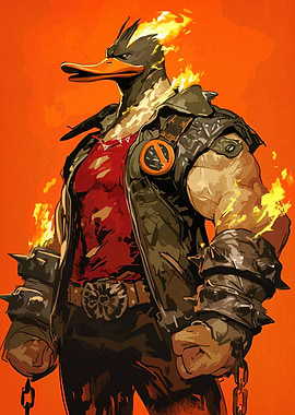 Howard the Duck Ghost Rider Mashup