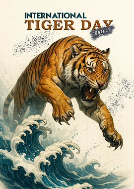 International Tiger Day Illustration