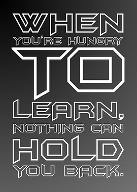 Motivational Typography: Hunger to Learn