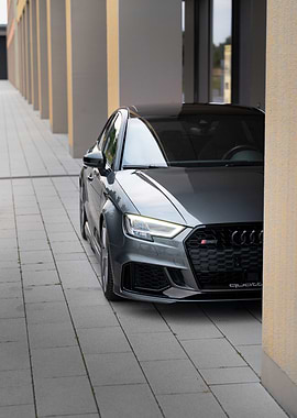 Gray Audi RS3 parked outdoors