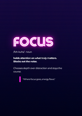 Focus Neon Text Art