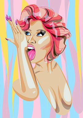 Nicki minaj with Pink Hair