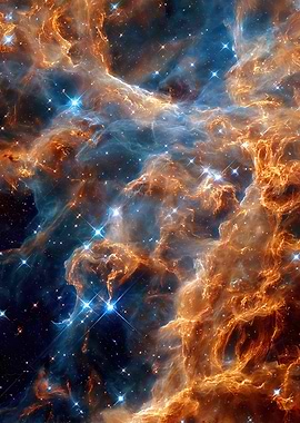 Cosmic Nebula with Stars