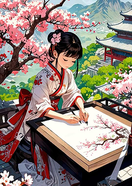 Anime GirlCherry Blossoms