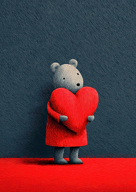Bear Holding Red Heart