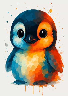 Watercolor Penguin