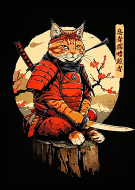 Samurai Cat Warrior