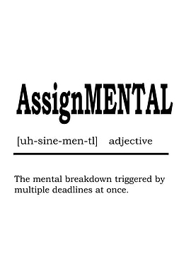 funny study Definition Typography Art